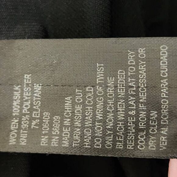 Antonio Melani silk bodysuit blouse top hidden button front black XS - Picture 6 of 7